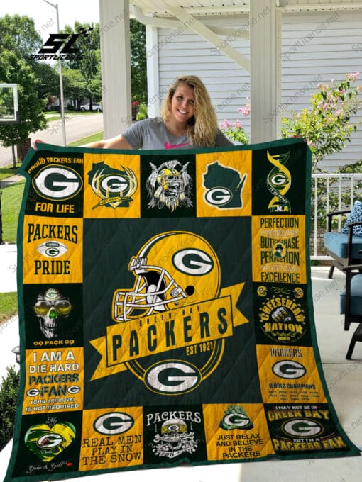 Green Bay Packers Quilt Blanket1 Nt