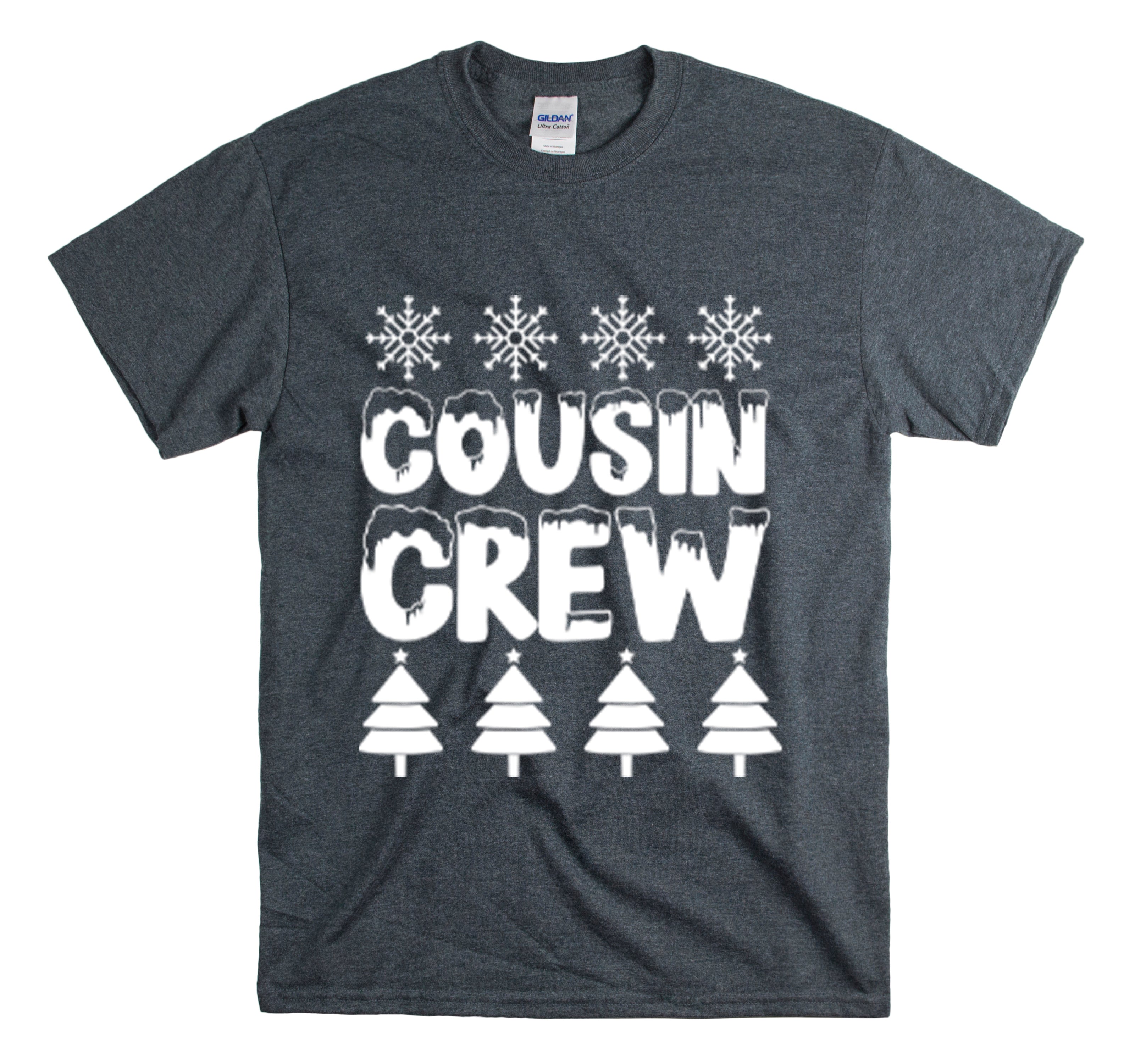 Shirt Funny Cousins Crews Christmas Snowflakes Festive Kiddie Winter Holiday Family Cute T-Shirt Unisex Heavy Cotton Tee