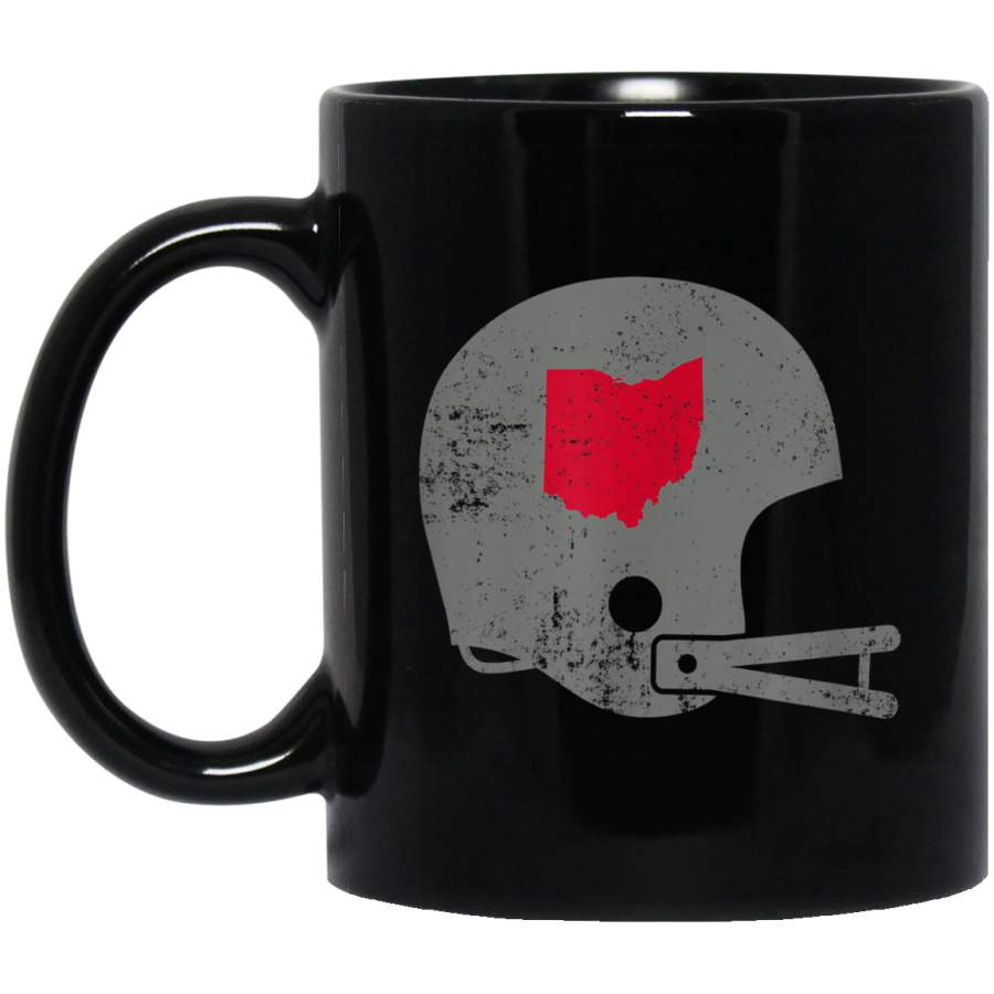 Vintage Football Helmet – State of Ohio Black Mug