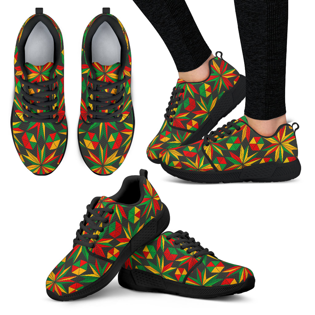 Abstract Geometric Reggae Pattern Print Women’S Athletic Shoes