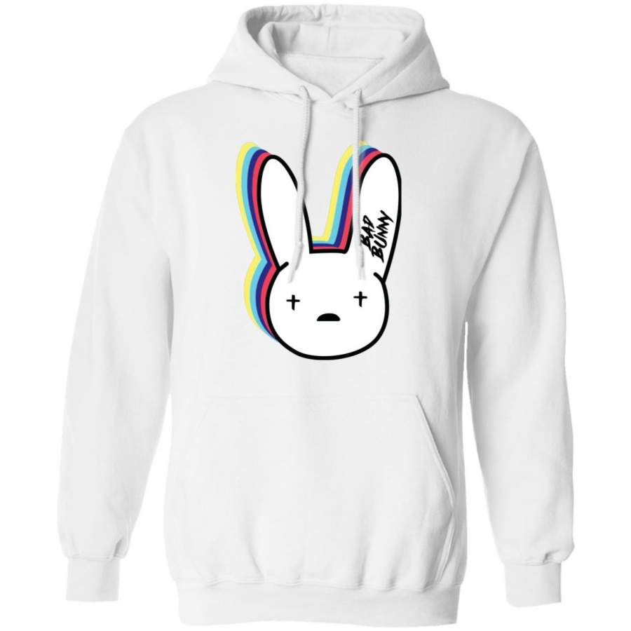 Bad bunny merch men women plus size clothing hoodie white