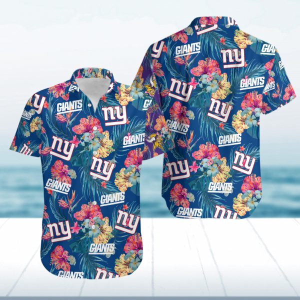 Hawaii Shirt Island New York Giants Summer Button Up Shirt S2131