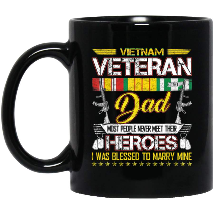 Vietnam Veteran Dad Shirt Raised By My Hero Gift Mug