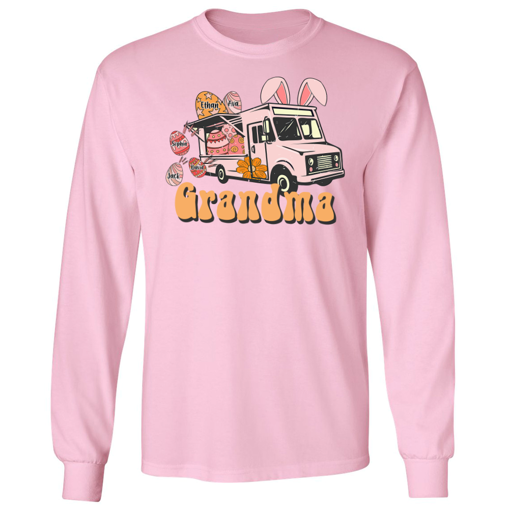 Chillever Personalized Grandma Bunny Truck Easter Day Longsleeve