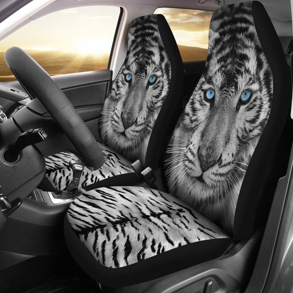 White Tiger For Fan Gift Sku 2803 Car Seat Covers