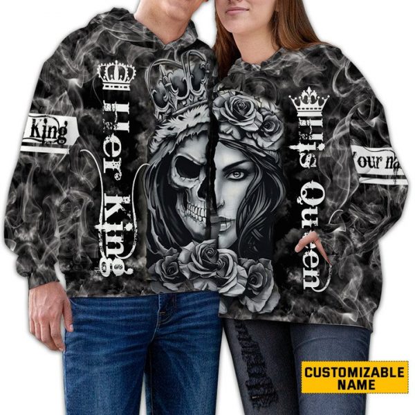Valentines Couple Matching Skull 3D Printed Apparel
