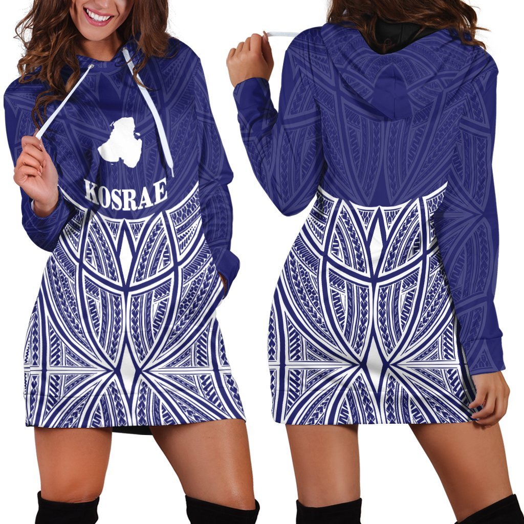 Kosrae Polynesian Custom Personalised Hoodie Dress
