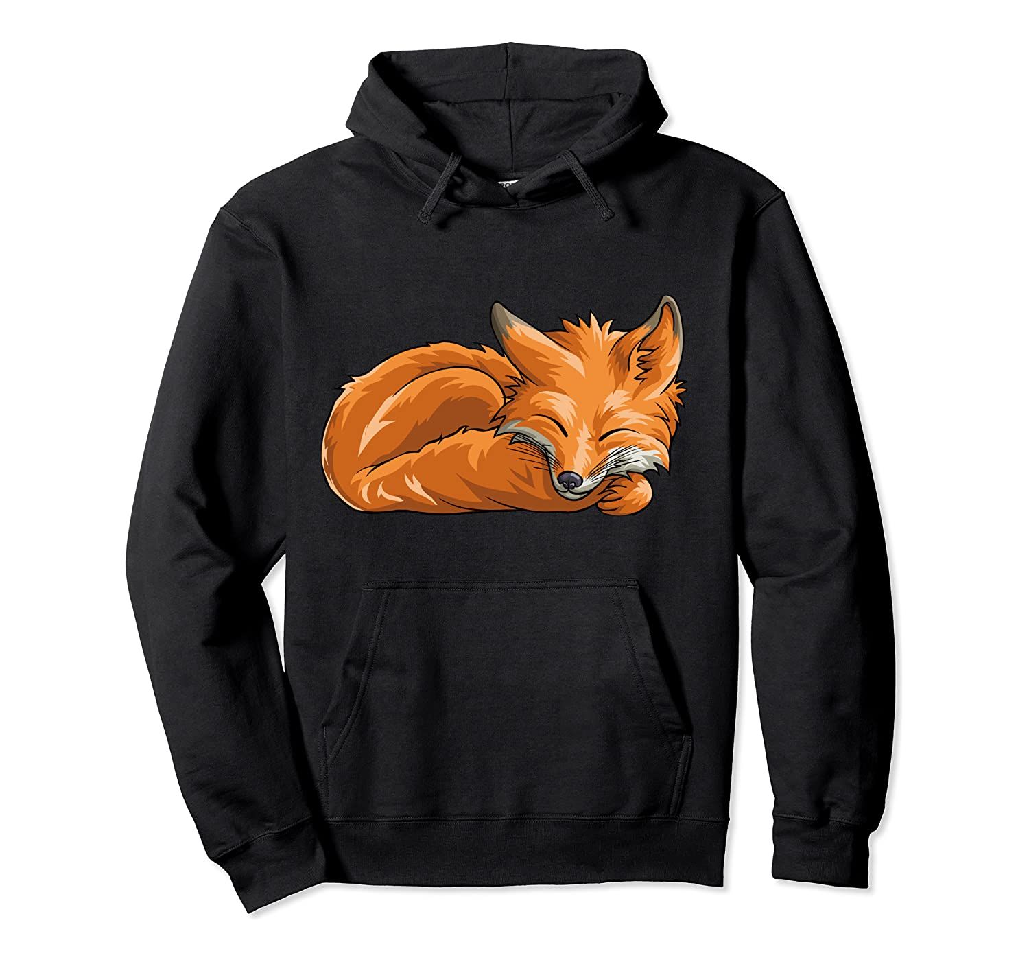 Sleeping Fox Animal Funny Woodland Creature Gift Pullover Hoodie, T-Shirt, Sweatshirt, Tank Top, Racerback, Dolman