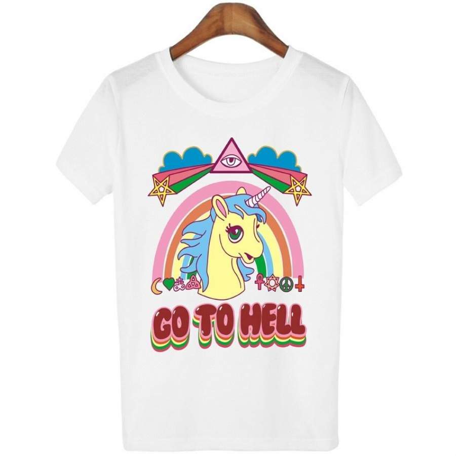 2017 Summer Women Casual Horse T-Shirt Harajuku Blusa Tops Crew Neck White Short Sleeve T Shirt Lady Tees