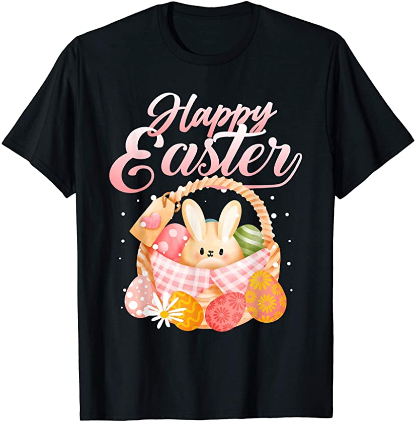 Cute Happy Easter Day Bunny Eggs Hunting Eggs Lovers T-Shirt