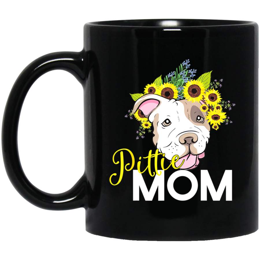 Pittie Mom for Pitbull Dog Lovers-Mothers Day Gift HOT Black Mug