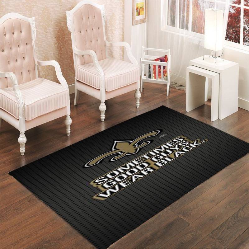 NEW ORLEANS SAINTS QUOTES LIVING ROOM CARPET RUGS