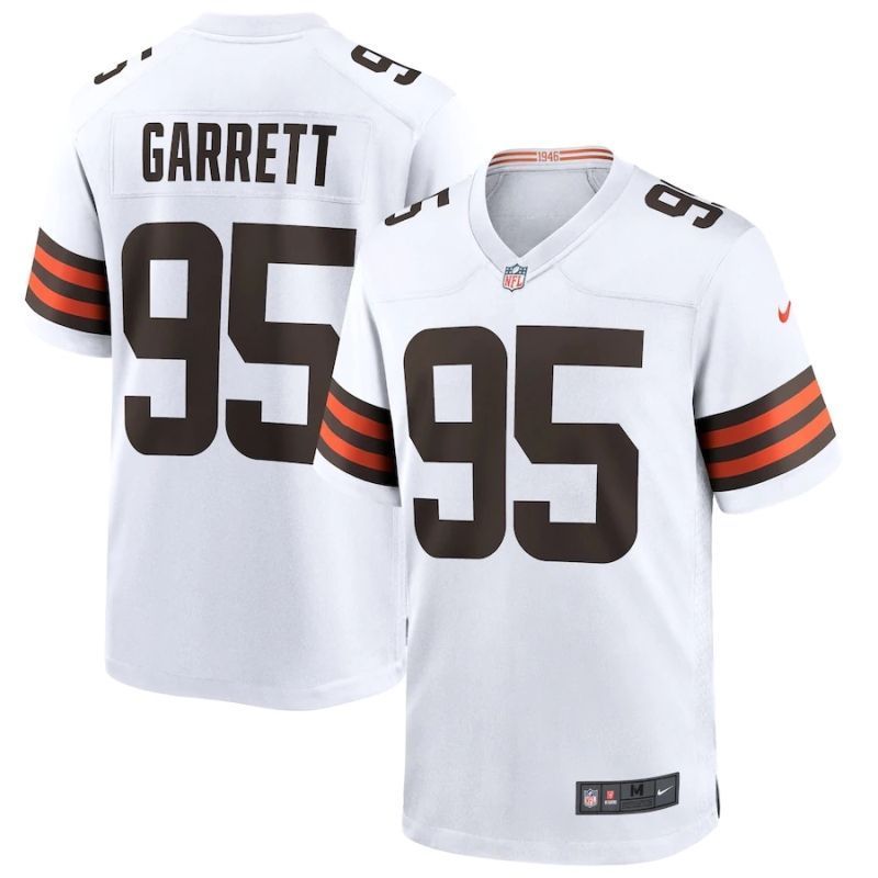 Cleveland Browns Myles Garrett #95 NFL 2020 White Jersey Jersey