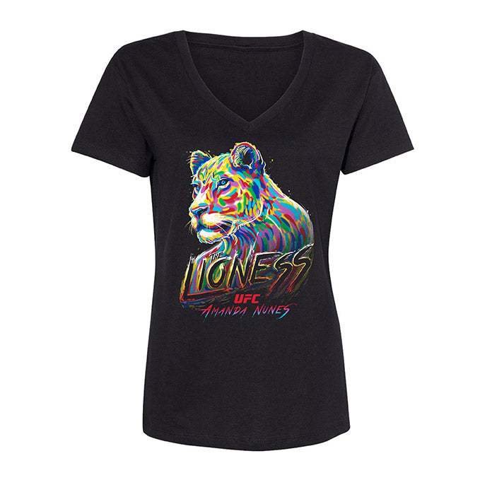 Women’S Ufc Amanda “The Lioness” Nunes Lion T-Shirt – Black