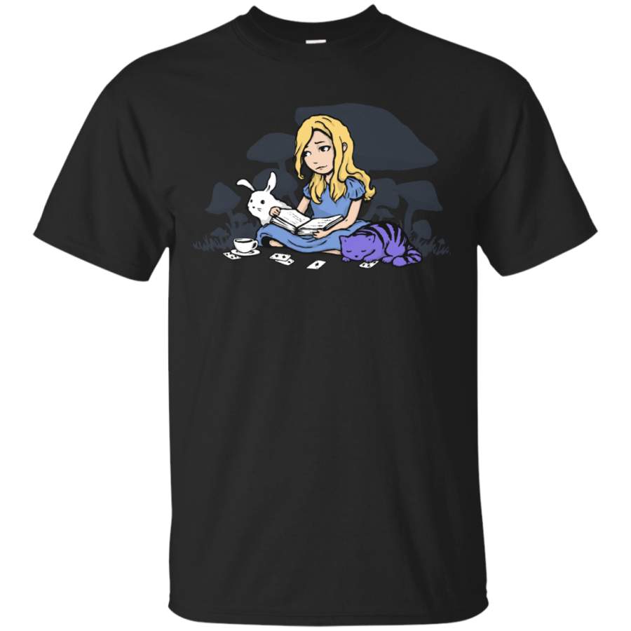 ALICE IN WONDERLAND – A girl a cat and a rabbit T Shirt & Hoodie