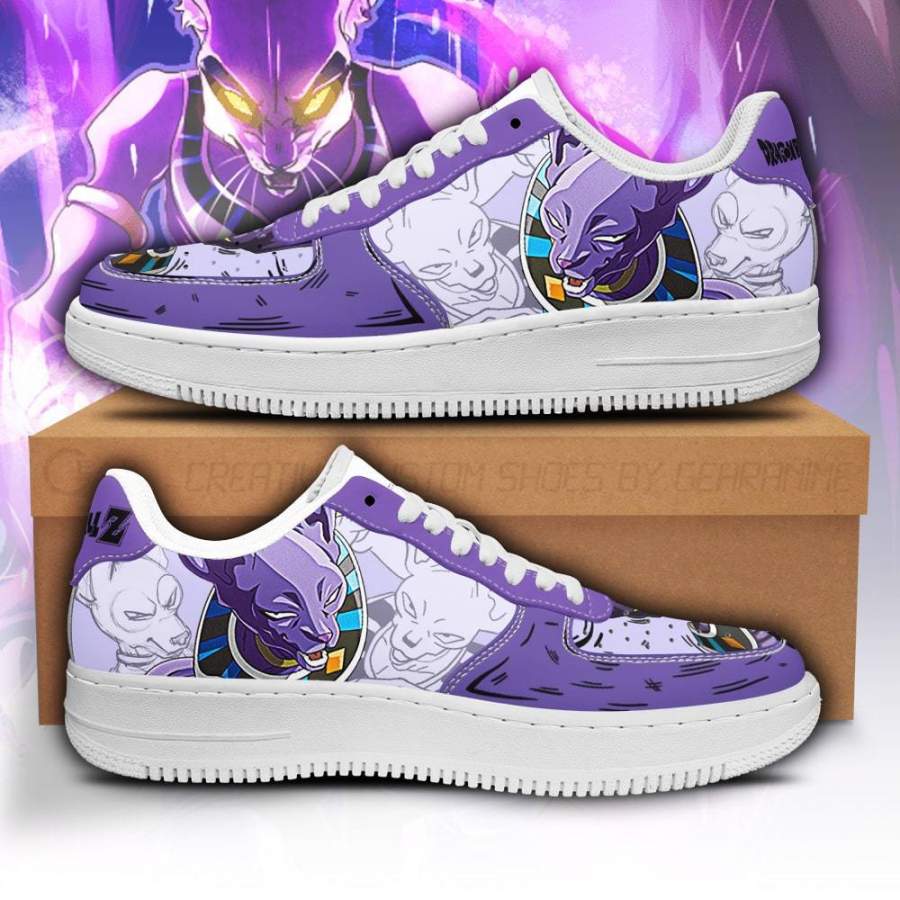 Beerus Air Sneakers Custom Dragon Ball Anime Shoes Fan Gift PT05