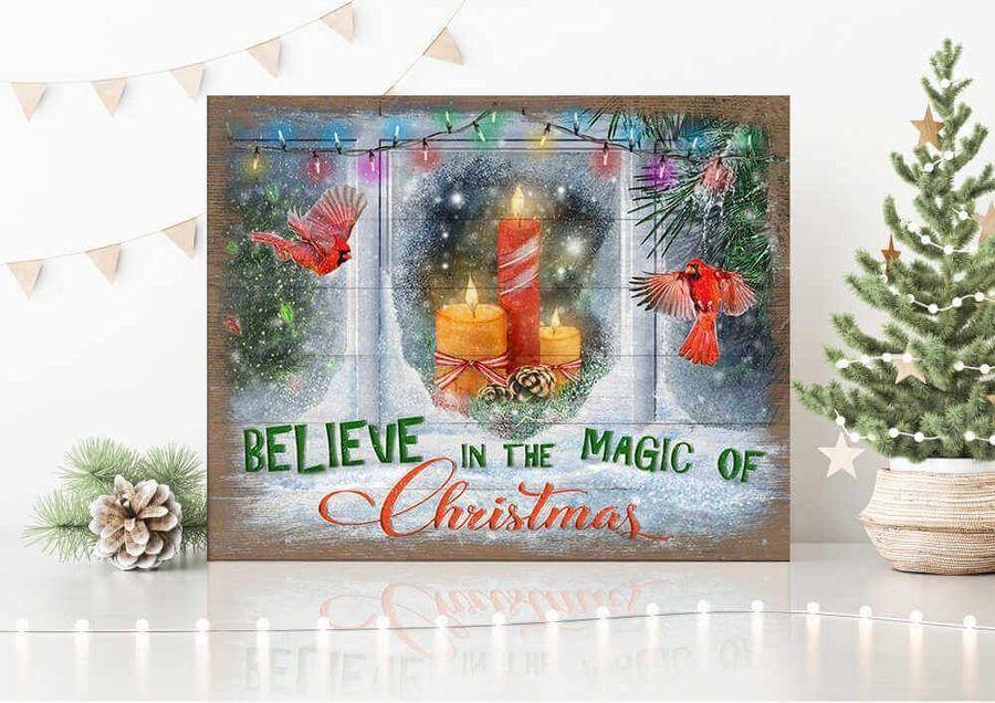 Believe In The Magic Of Christmas – Best Idea Gift , Gift For Home Decor, Gift For Family – Horizontal Canvas Matte Canvas Wall Art