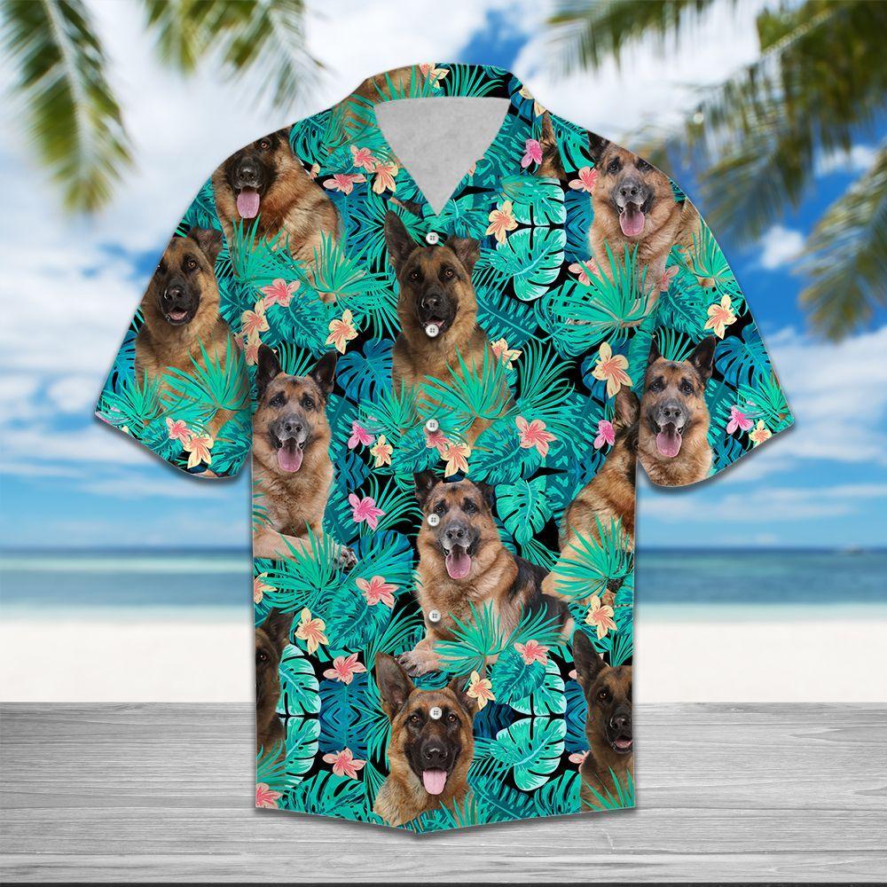 German Shepherd Tropical Hawaiian Shirt Ha43904