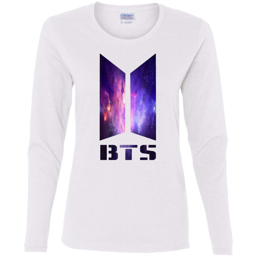 AGR bts galaxy logo Ladies’ Cotton LS T-Shirt