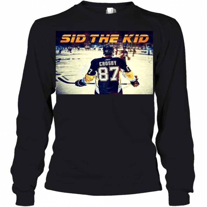 SID THE KID Sidney Crosby Retro Vintage Art Pittsburgh Penguins Hockey Youth Long Sleeve