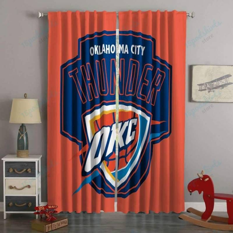 3D Printed Oklahoma City Thunder Style Custom Living Room Curtains