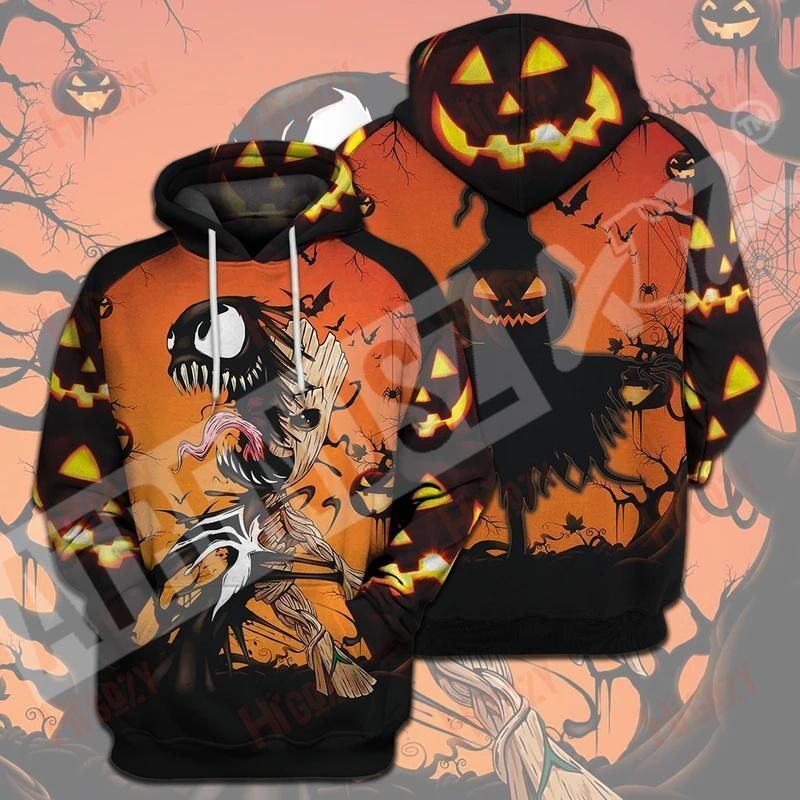 Venom Hoodie,Vengroot Of Halloween 3D All Over Print Hoodie, Tshirt, Tank And More