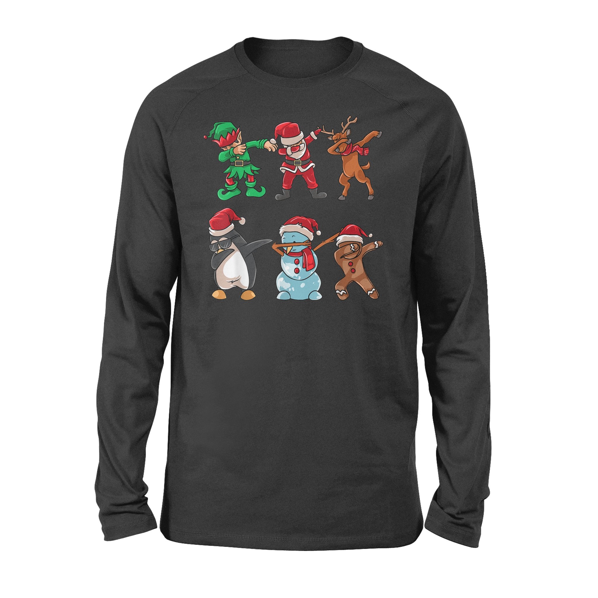 Dabbing Santa Christmas Crew Snowman Penguin – Standard Long Sleeve