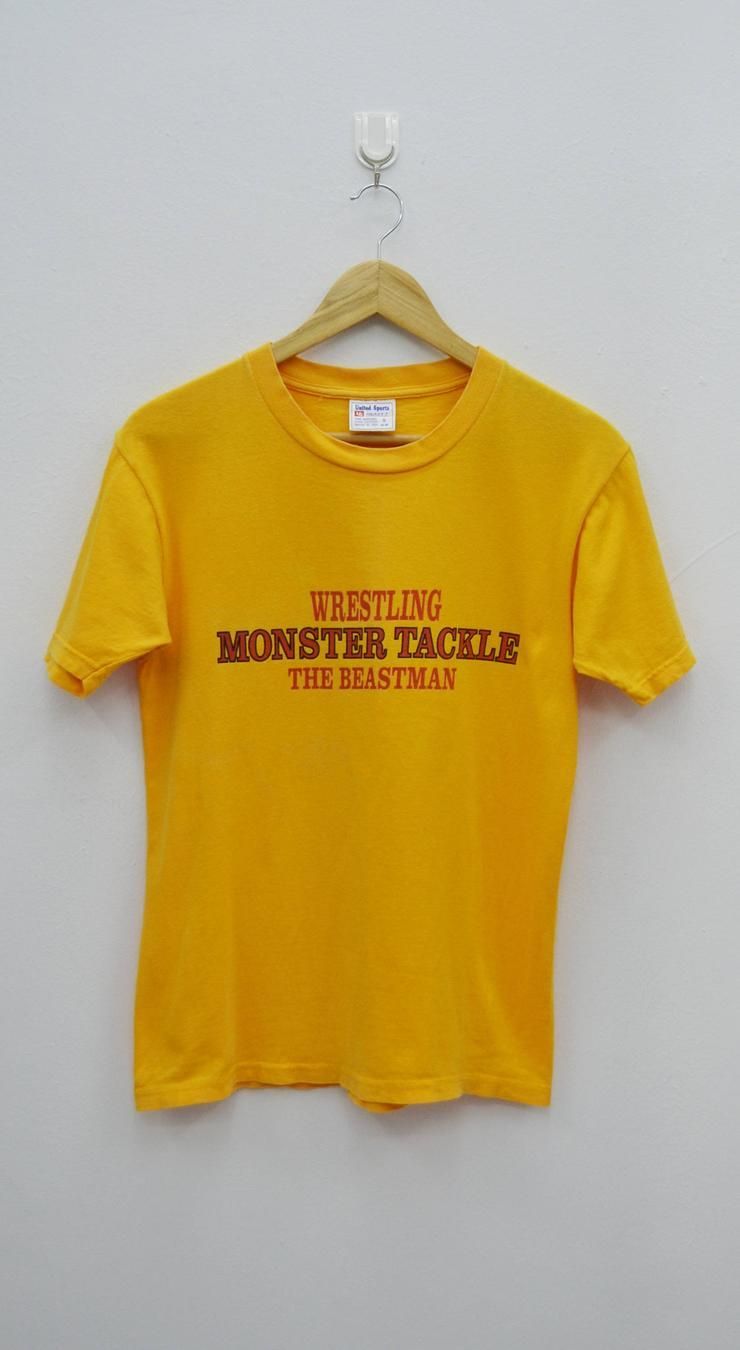 Beastman Vintage 90 S The Beastman Power Wrestling Monster Tackle Usa Shirt