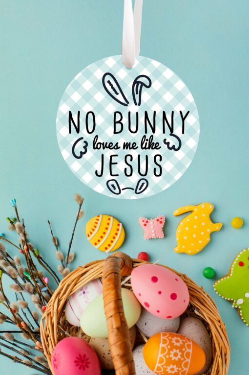 No Bunny Loves Me Like Jesus Easter Ornament, Christmas Tree Decor, Christmas Gift