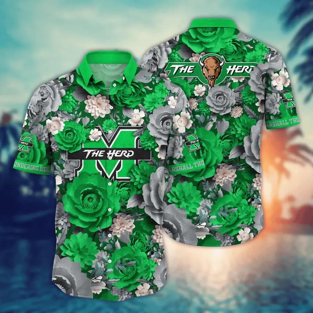 Marshall Thundering Herd Ncaa Flower Aloha Hawaiian Shirt 5, Ncaa Hawaiian Shirt