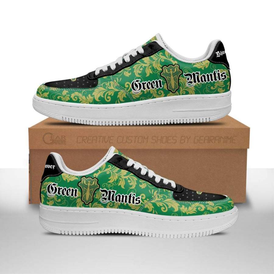 Black Clover Shoes Magic Knights Squad Green Mantis Air Sneakers Anime