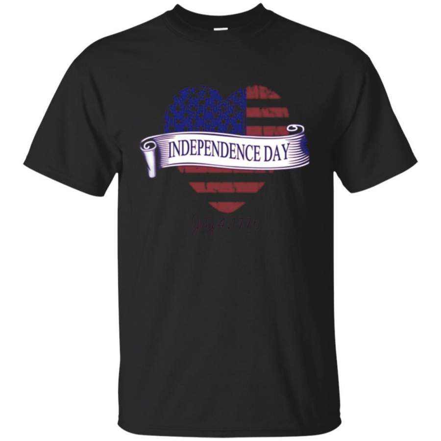 AGR independent day tshirt 4th July flag heart