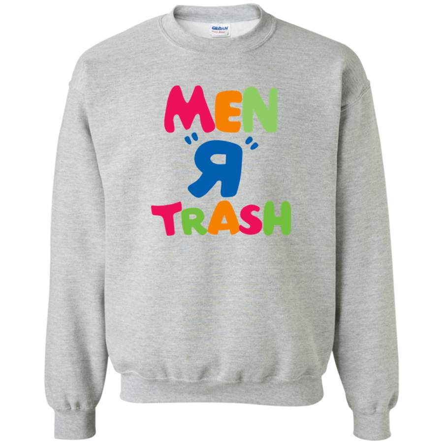 AGR Men R Trash Crewneck Pullover Sweatshirt