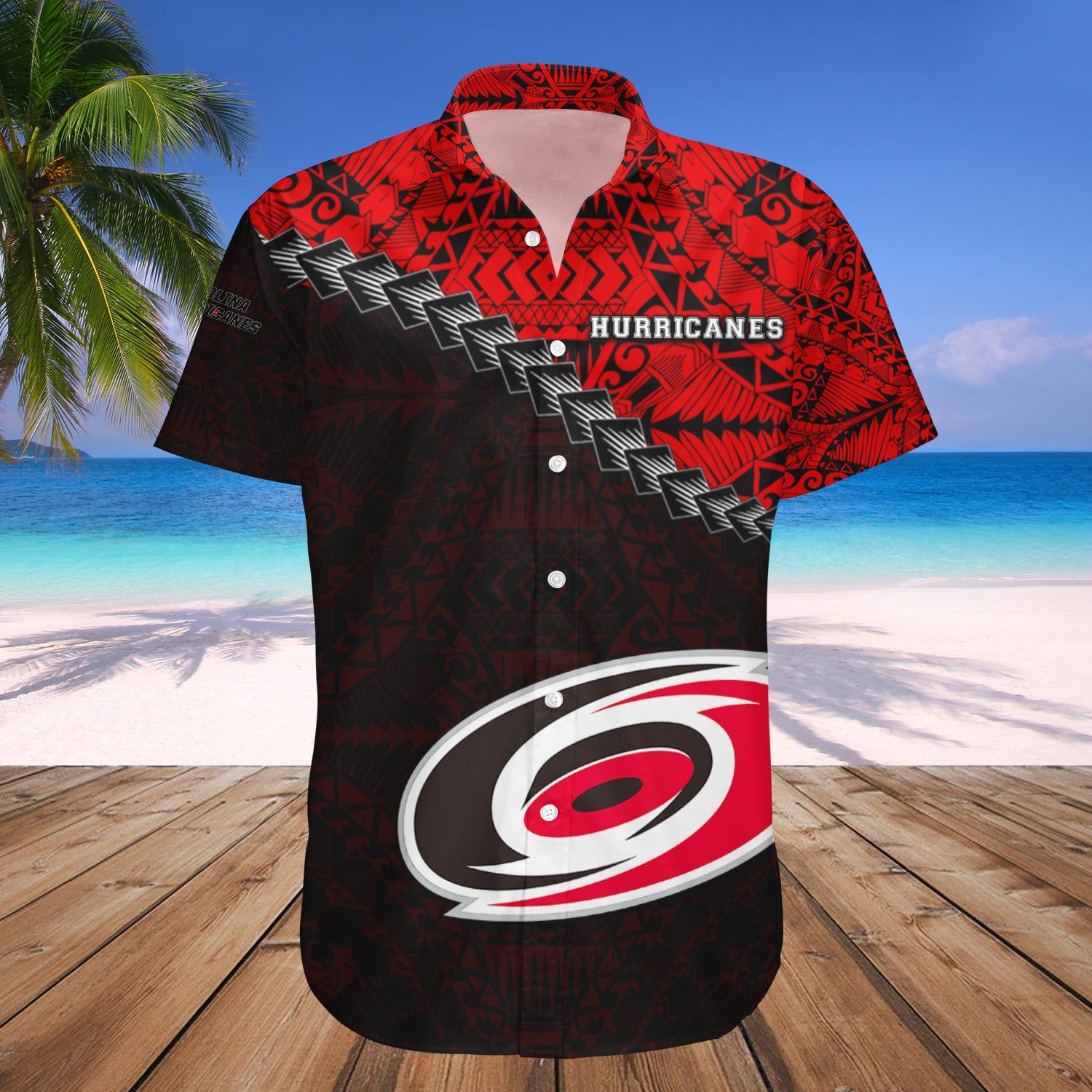 Carolina Hurricanes Hawaii Shirt Grunge Polynesian Tattoo – Nhl