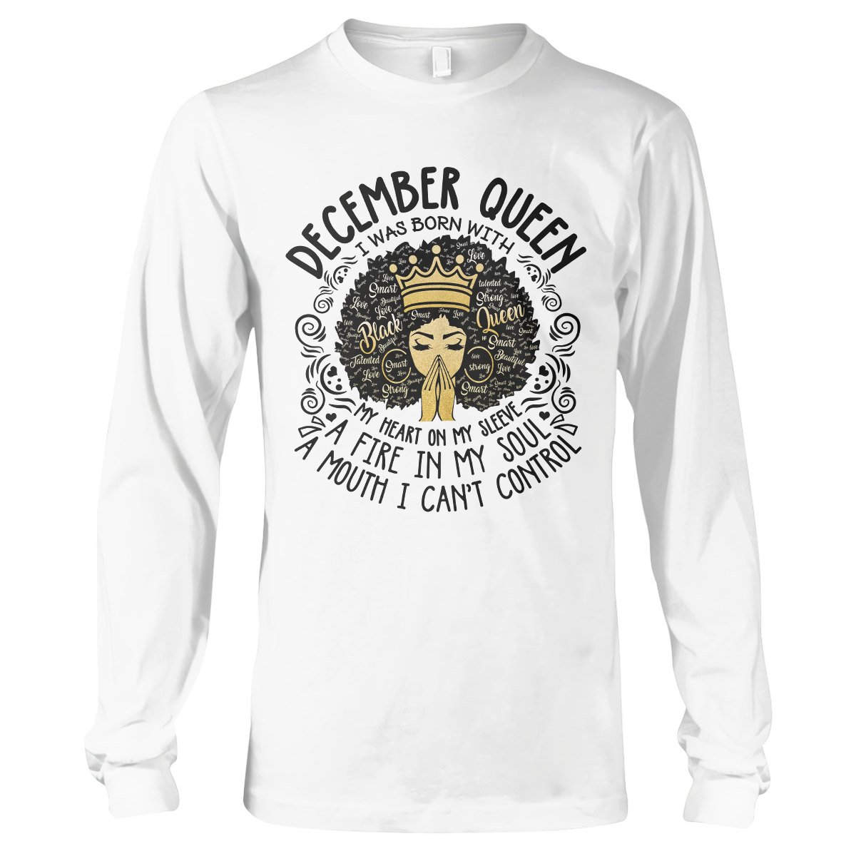 December Black Queen My Heart On My Sleeve Ver B Ez07 2809 Long Sleeve T-Shirt