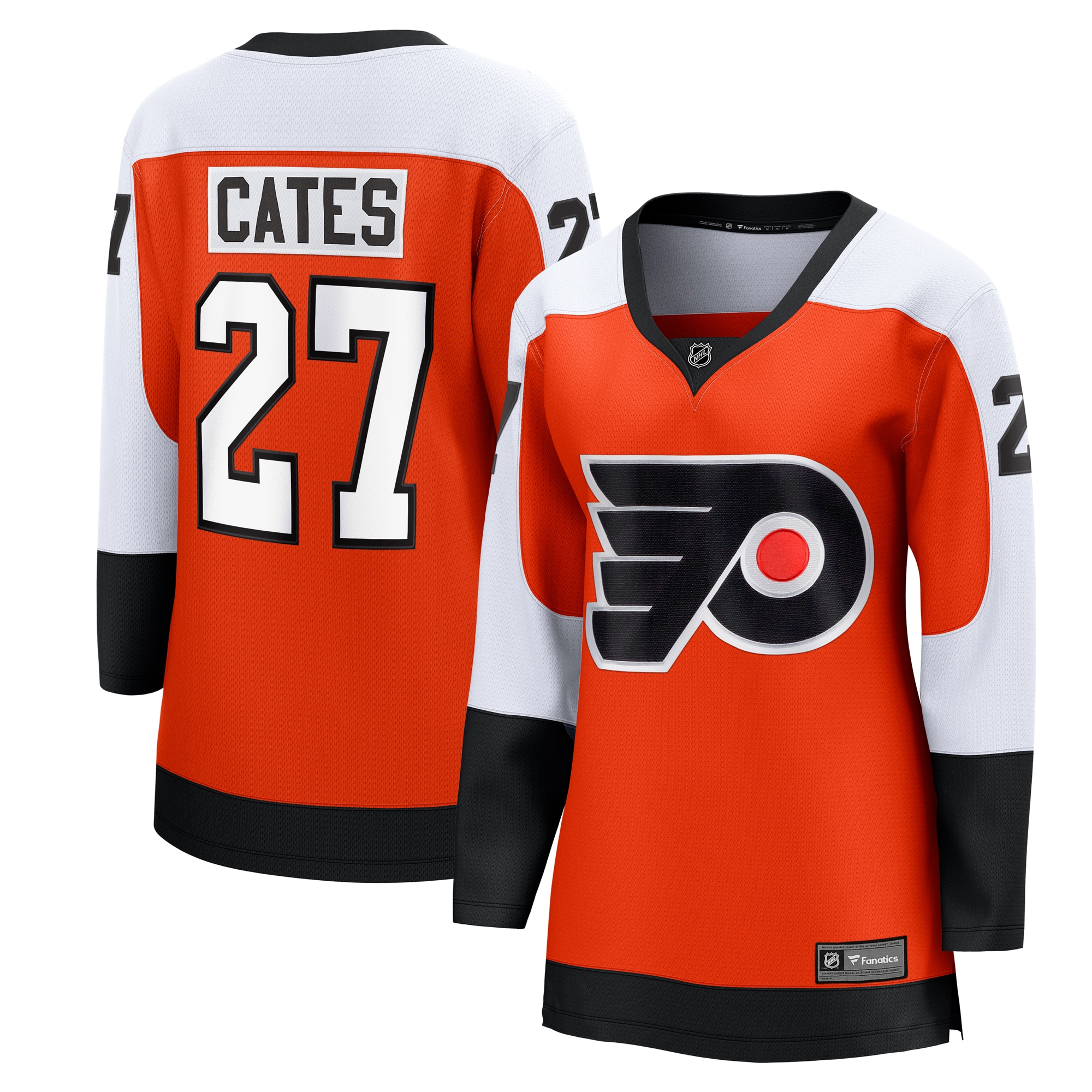 Women's Philadelphia Flyers Noah Cates Orange Home Breakaway Player Jersey