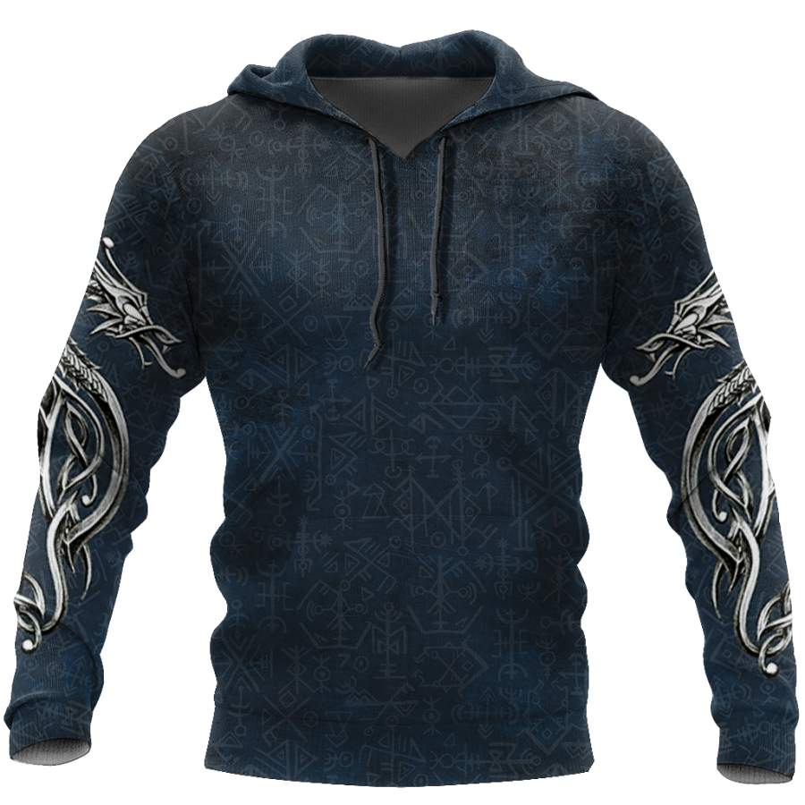 VIKING DRAGON ALL OVER PRINT HOODIE