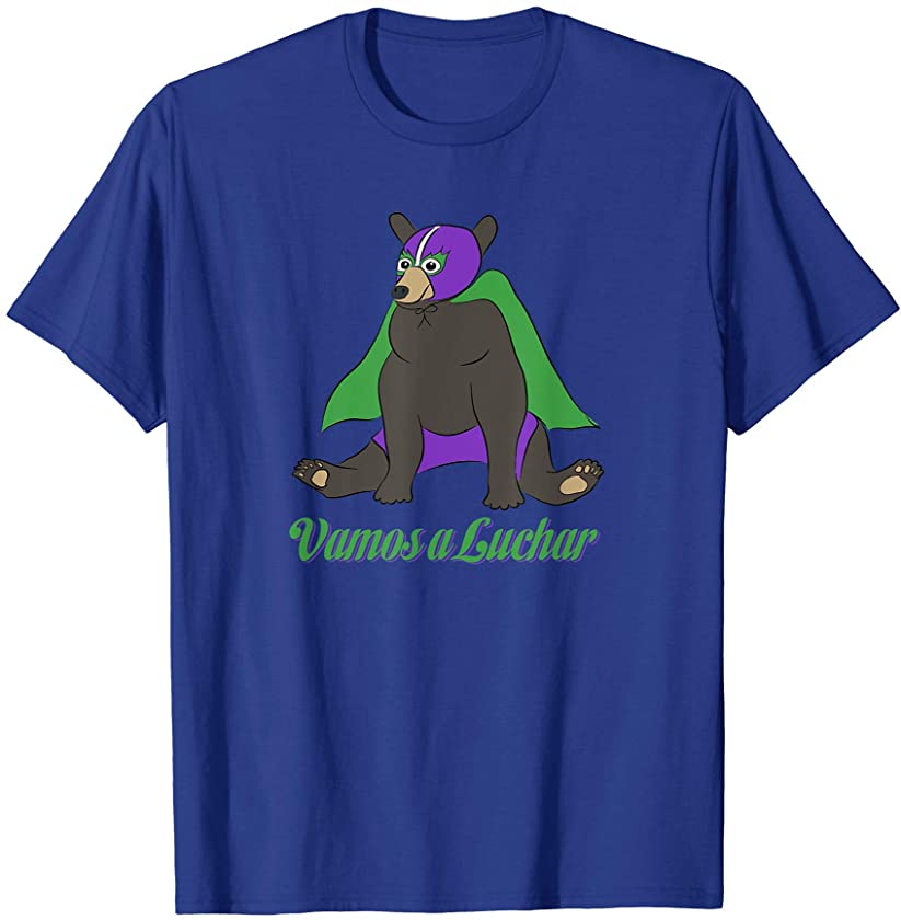 Vamos a Luchar Mexican Pro Wrestler Bear T-Shirt