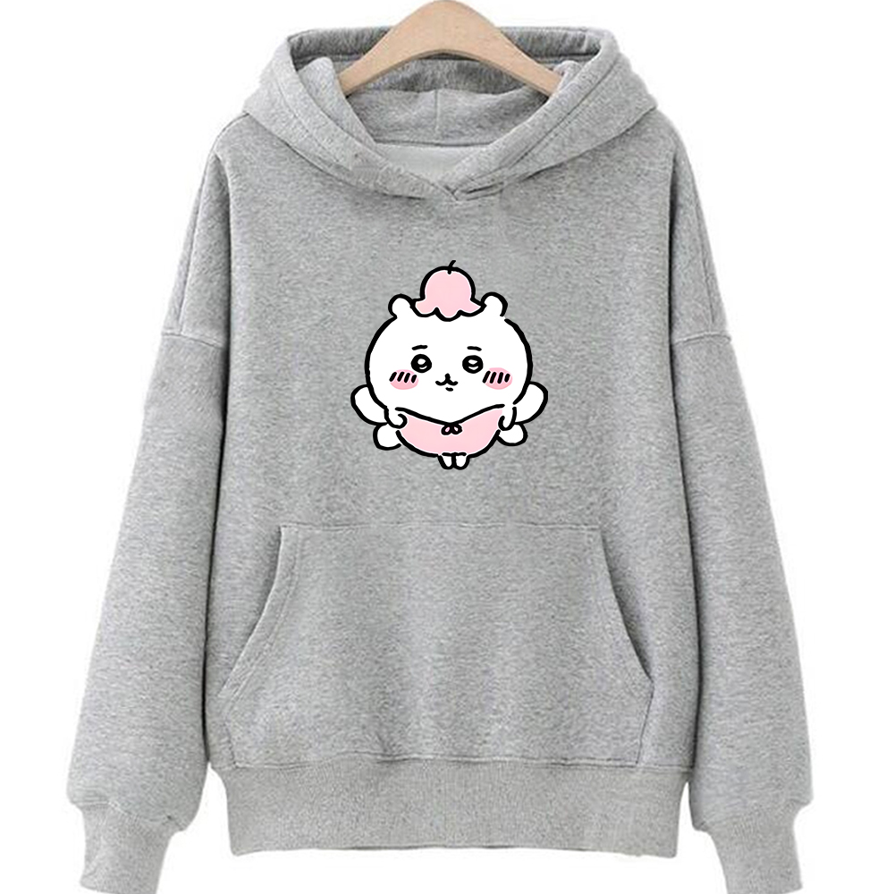 Chiikawa Hoodie Sweatshirt Anime Print Cartoon Streetwear Aesthetic Fashion for Boys/girls Regular Fit Hooded Sudaderas Women alx