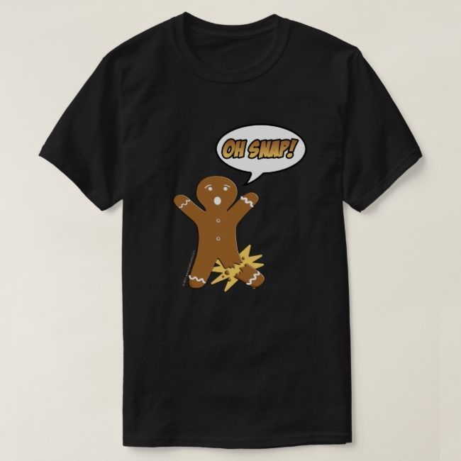 Oh Snap Funny Christmas Gingerbread Man Broken Leg Shirt