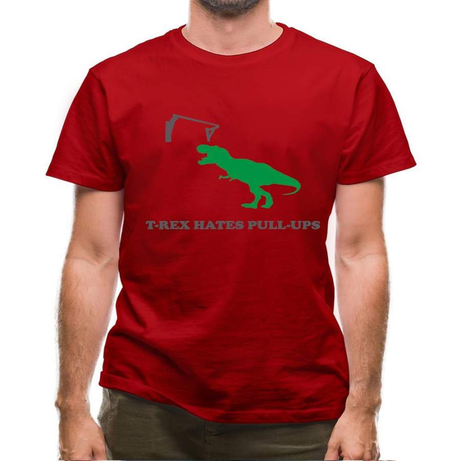 T-Rex Hates Pull-Ups Mens T-Shirt