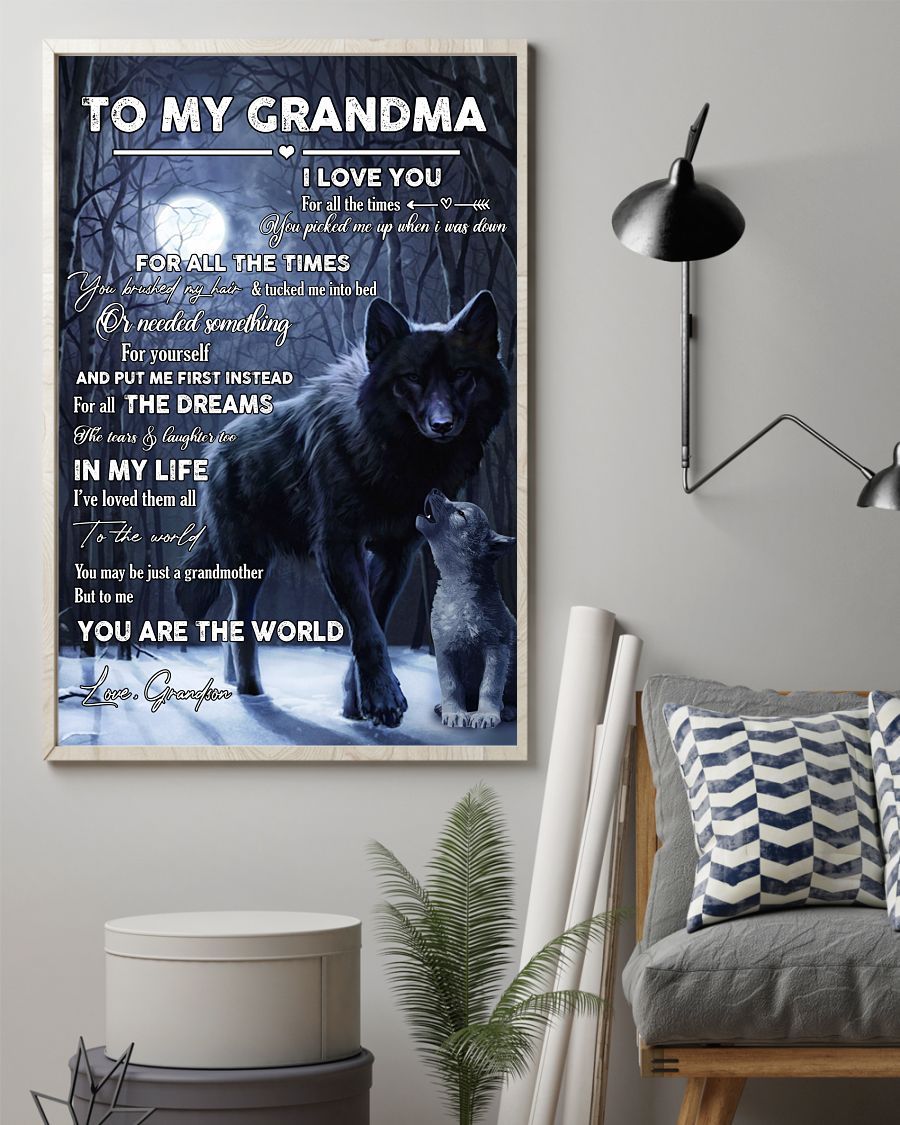 I Love You Canvas And Poster, Happy Mother’S Day Ideas, Mother’S Day Gift From Grandson To Grandma, Warm Home Decor Wall Art Visual Art