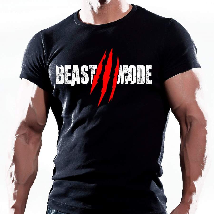 Train Like A Beast Functional Gym Training Workout Mode Black T-Shirt Mma Ufc