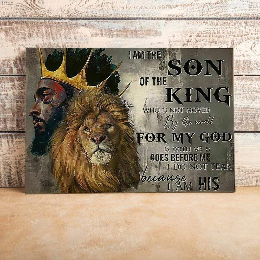 I’M The Son Of The King Black King Canvas Wall Art 288V