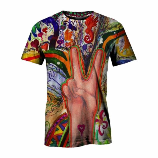 Hippie Symbol Hi 3D All Over Printed Shirts For Men And Women, Gift For Hippie Lover, Hippie Soul