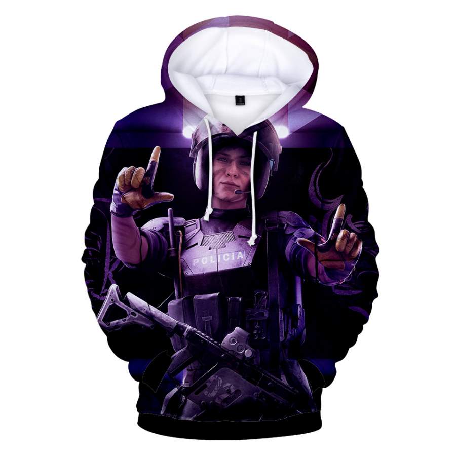 3D Printed Rainbow Six Siege Hoodie Fashion Pullover Sweatshirt