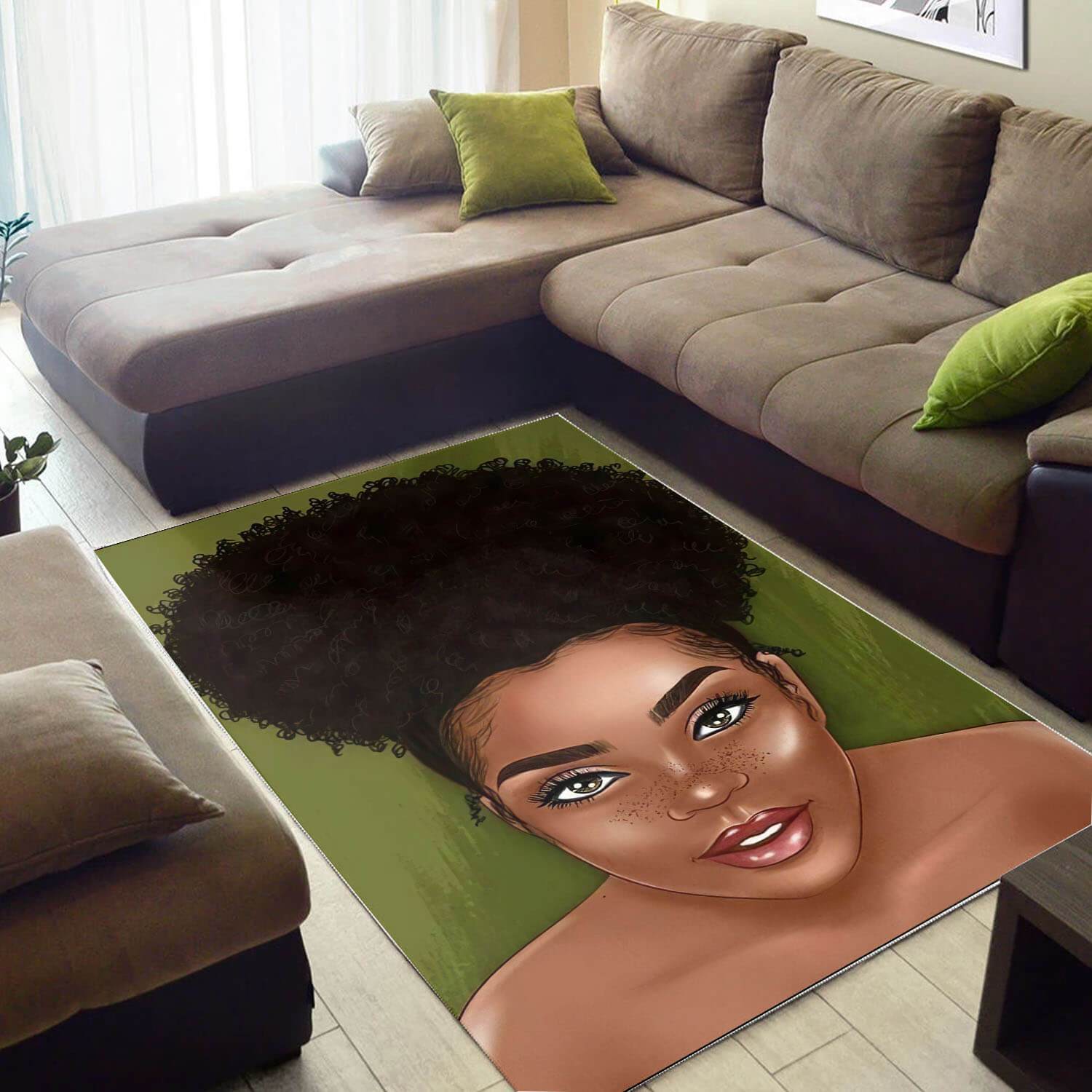 Afrocentric Area Rugs Pretty Melanin Woman African Style Rug African Themed Home Decor WBG26983