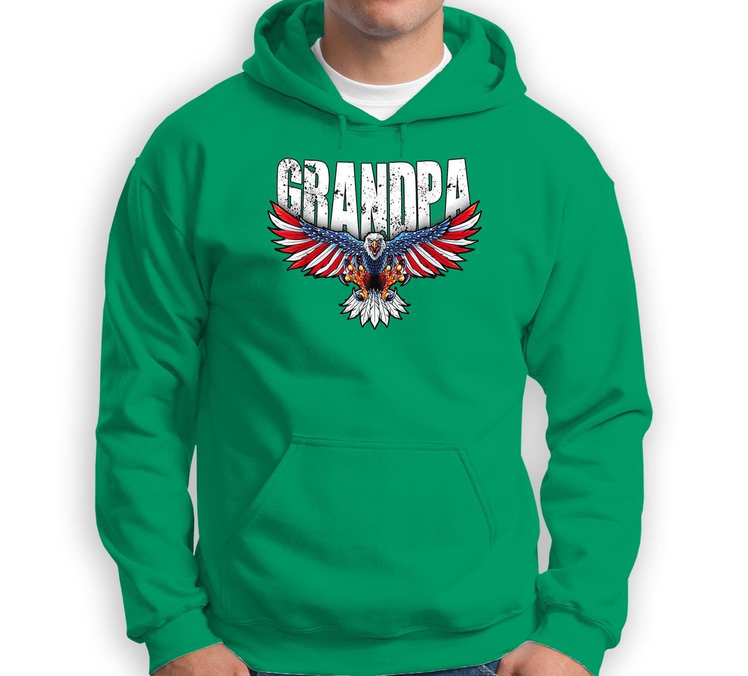 Mens Grandpa Vintage Usa Flag Bald Eagle Patriotic 4th Of July Sweatshirt And Hoodie Zeleton Store 