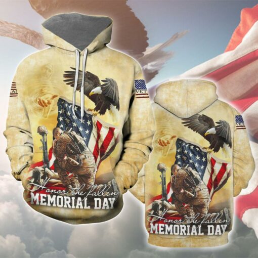 American Jesus Veteran Honor The Fallen Memorial Day 3D All Over Print Shirts For Men & Women, Happy Veteran Memorial 3D Shirts, Veteran Day