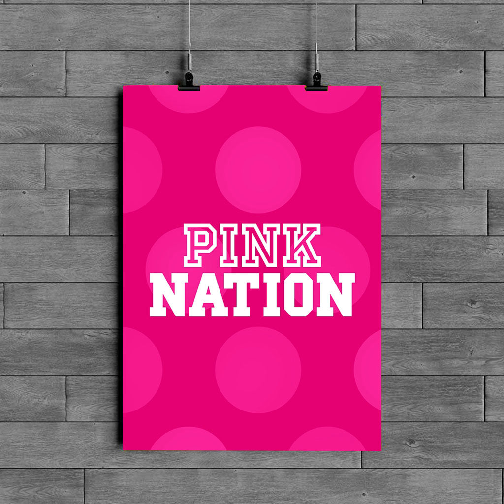 polkadot pink nation victoria secret poster - Poster Art Design